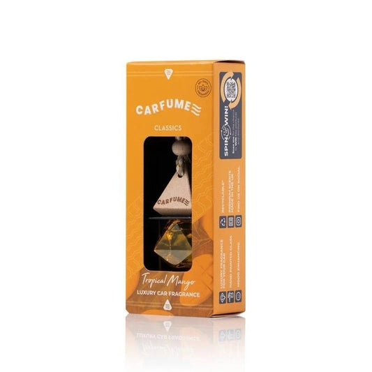 Carfume Classics Tropical Mango Car Air Freshener - Luxury Car Fragrance for a Refreshing Drive