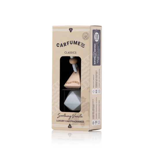 Carfume Classics Soothing Vanilla Car Air Freshener - Luxury Car Fragrance for a Refreshing Drive