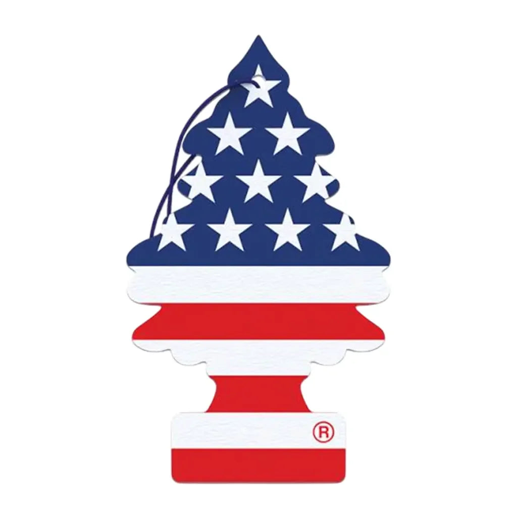 American flag Vanilla - Pine Tree Car Air Freshener Card