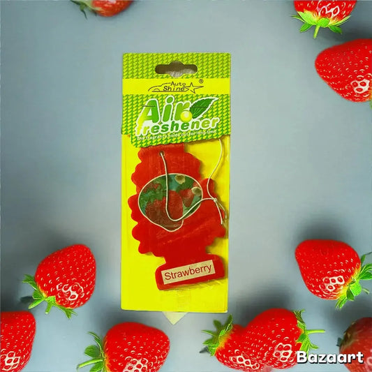 Strawberry Flavour - Pine Tree Car Air Freshener Card MotorMist - Ride With Beauty