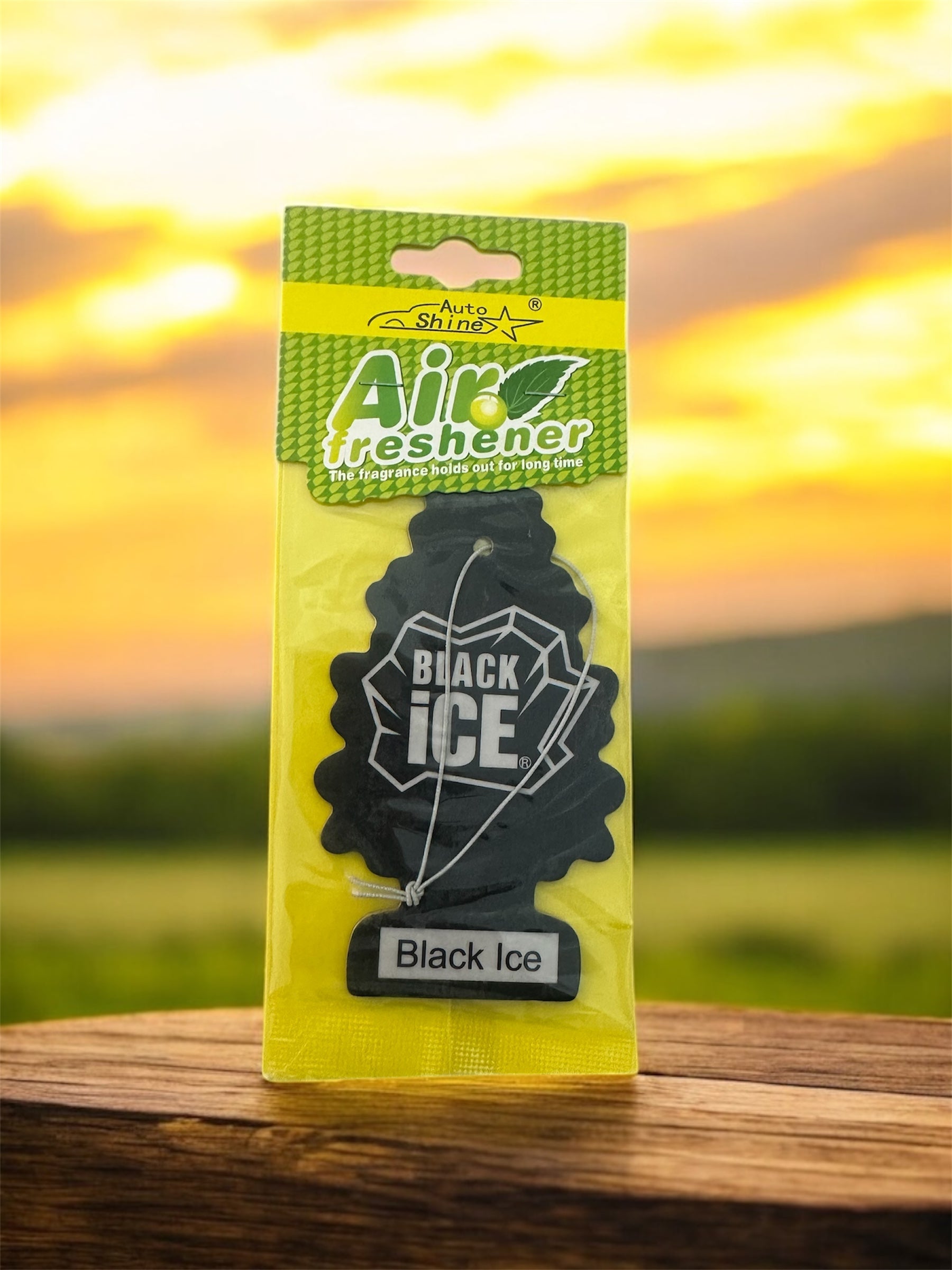 Black Ice - Pine Tree Car Hanging Air Freshener Card MotorMist