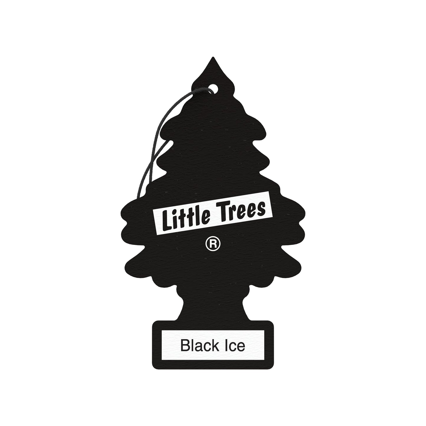 Black Ice - Little Trees Pine Tree Car Air Freshener Card