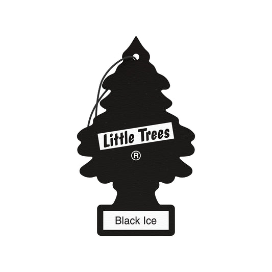Black Ice - Little Trees Pine Tree Car Air Freshener Card
