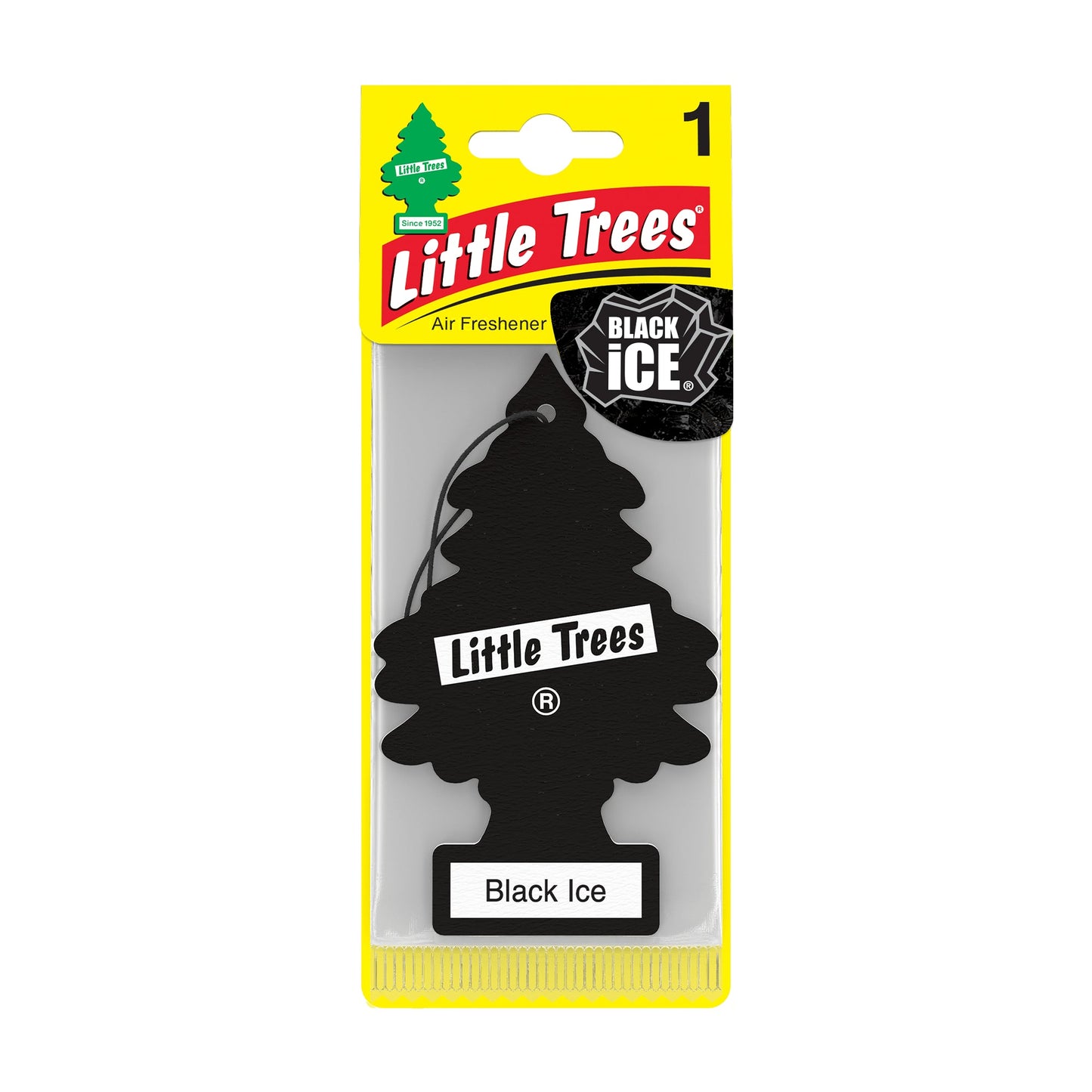 Black Ice - Little Trees Pine Tree Car Air Freshener Card