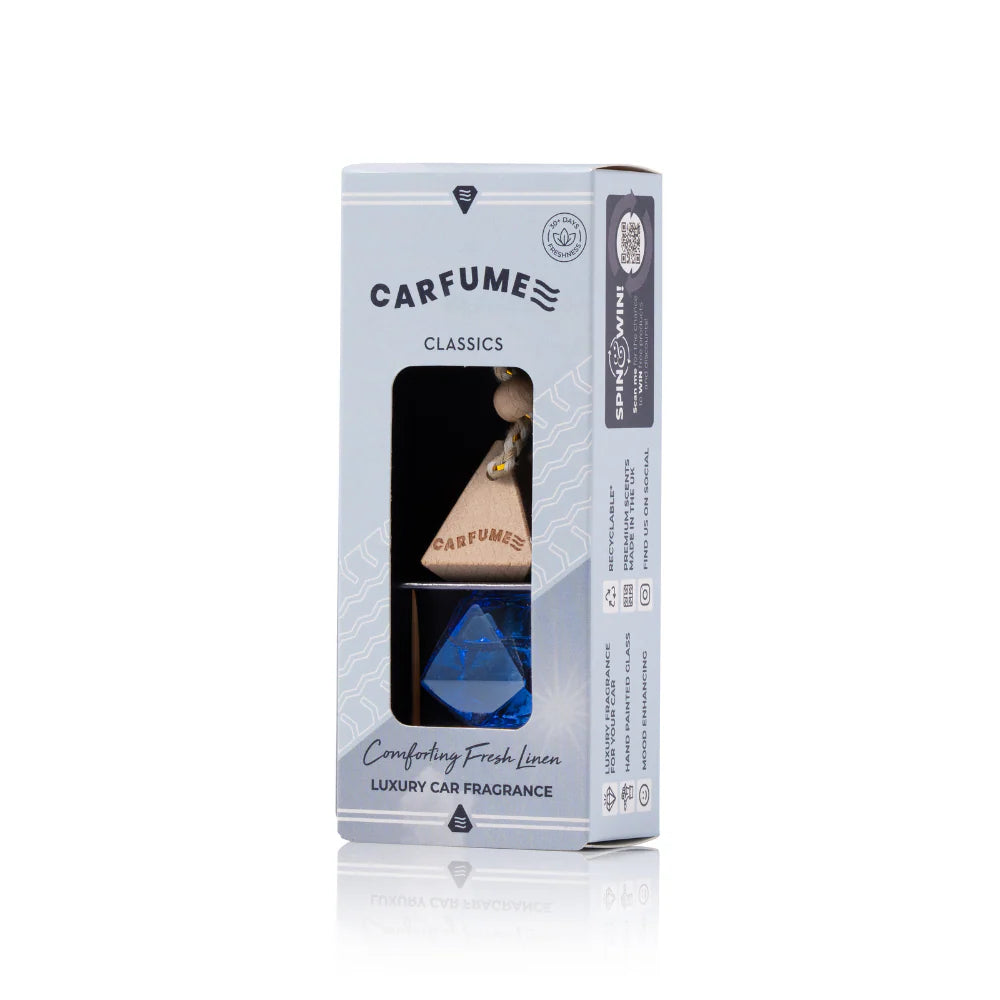 Carfume Fresh Linen Hanging Car Diffuser – Crisp, Clean & Long-Lasting Fragrance