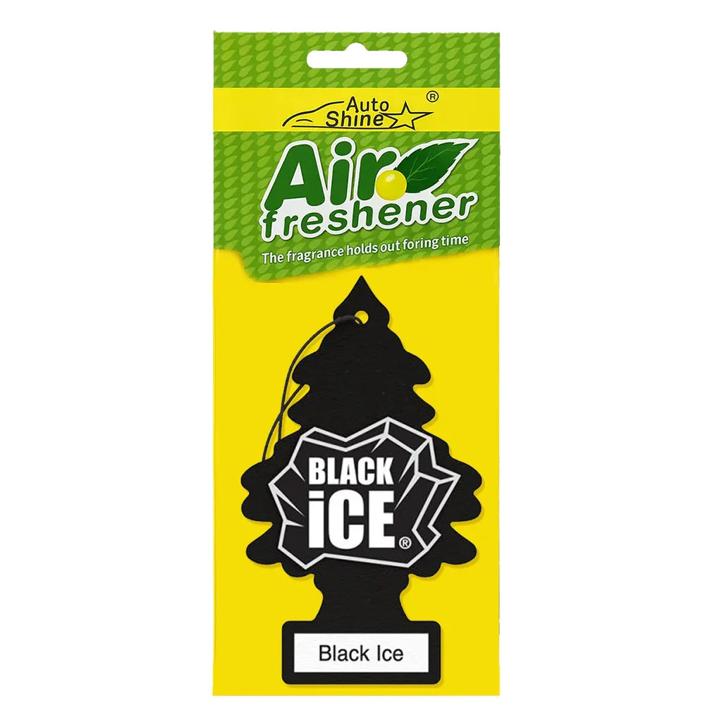 Black Ice - Pine Tree Car Air Freshener Card