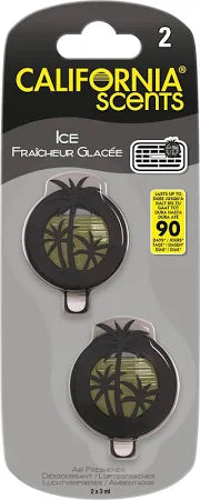 California Scents air freshener package with two scents on a gray background